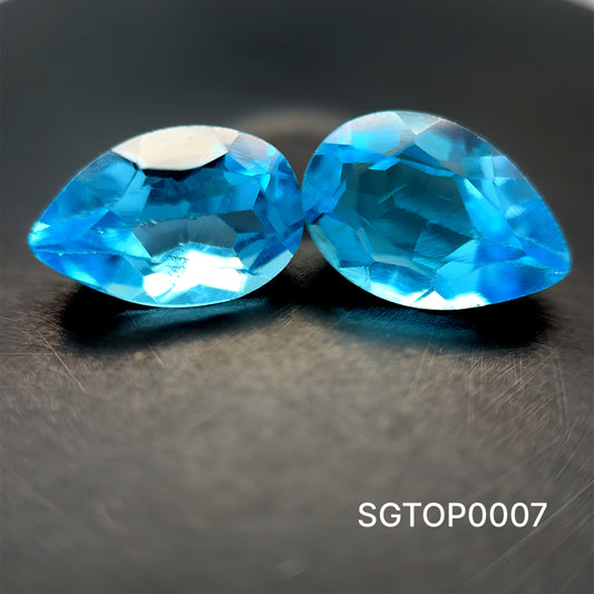 PAR DE TOPACIO SUIZO CORTE PERA 7.92 CT