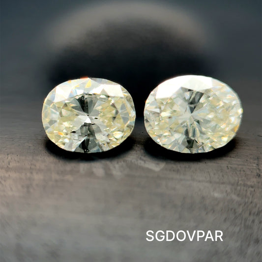 PAR DE DIAMANTES OVAL 0.52CT