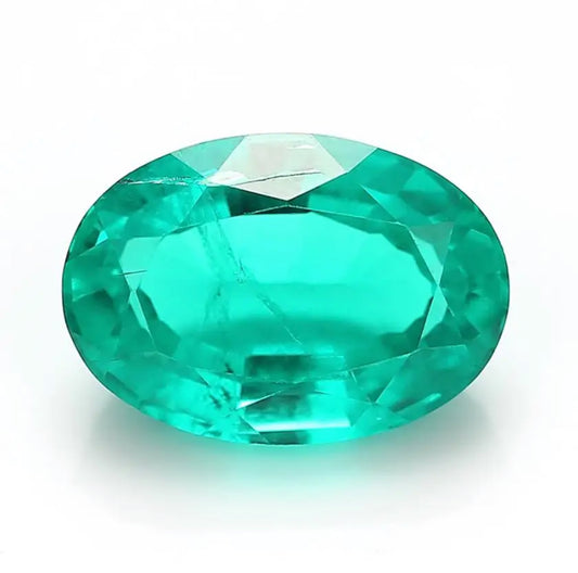 ESMERALDA DE LABORATORIO CORTE OVAL 3.23 CT